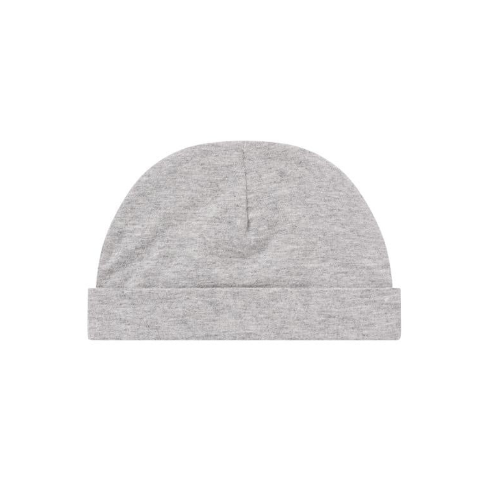 Baby Mutsje - Aiko Beanie - Biologisch katoen en Modal - Light grey - MarMar Copenhagen achter
