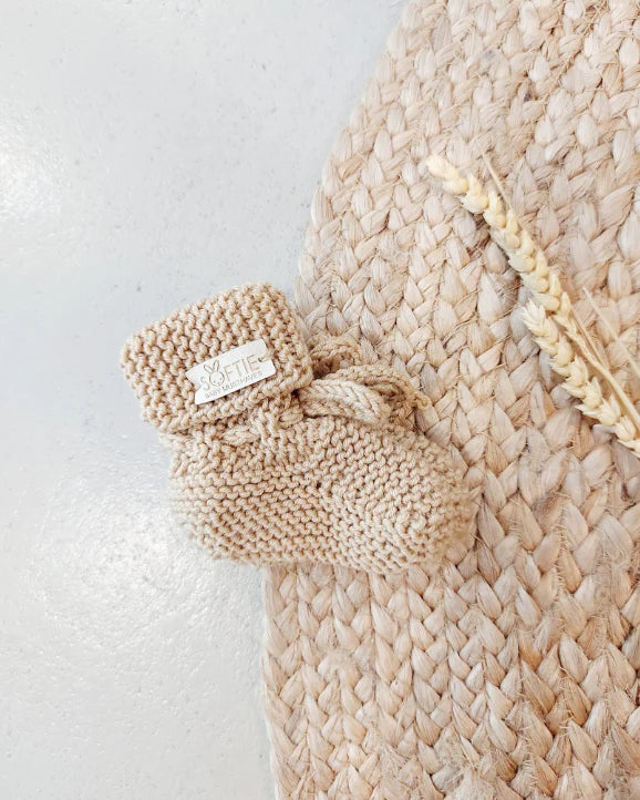 Baby slofjes - 0-6 maanden - Merino wol - Hangemaakt - Softie Baby Musthaves