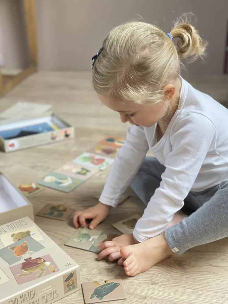 Mix & Match Dierenpuzzels (10 stuks) - FSC karton - Vanaf 2 jaar - Egmont Toys