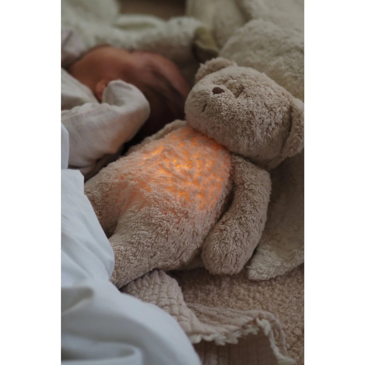 Knuffel met geluid - The Humming Bear 2.0 - Sand - Moonie