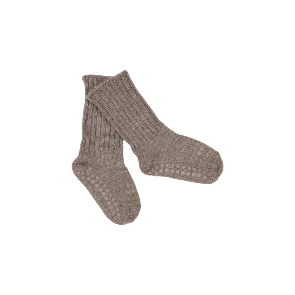 Anti-slip sokken - Alpaca wol - Walnut - GoBabyGo