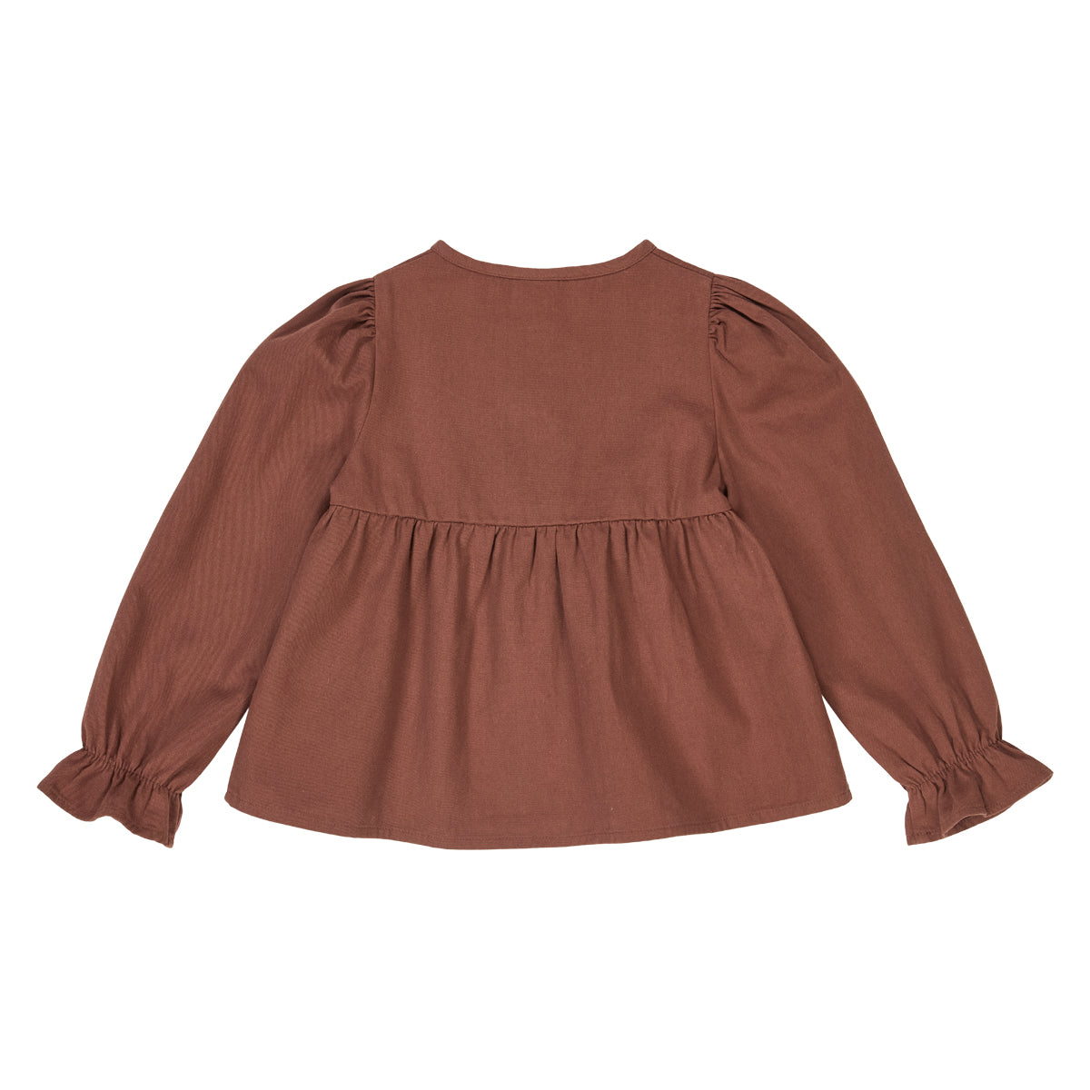 Müsli by Green Cotton - Twill l/s blouse - Jasje - Blouse - Root - 100% biologisch katoen achterkant