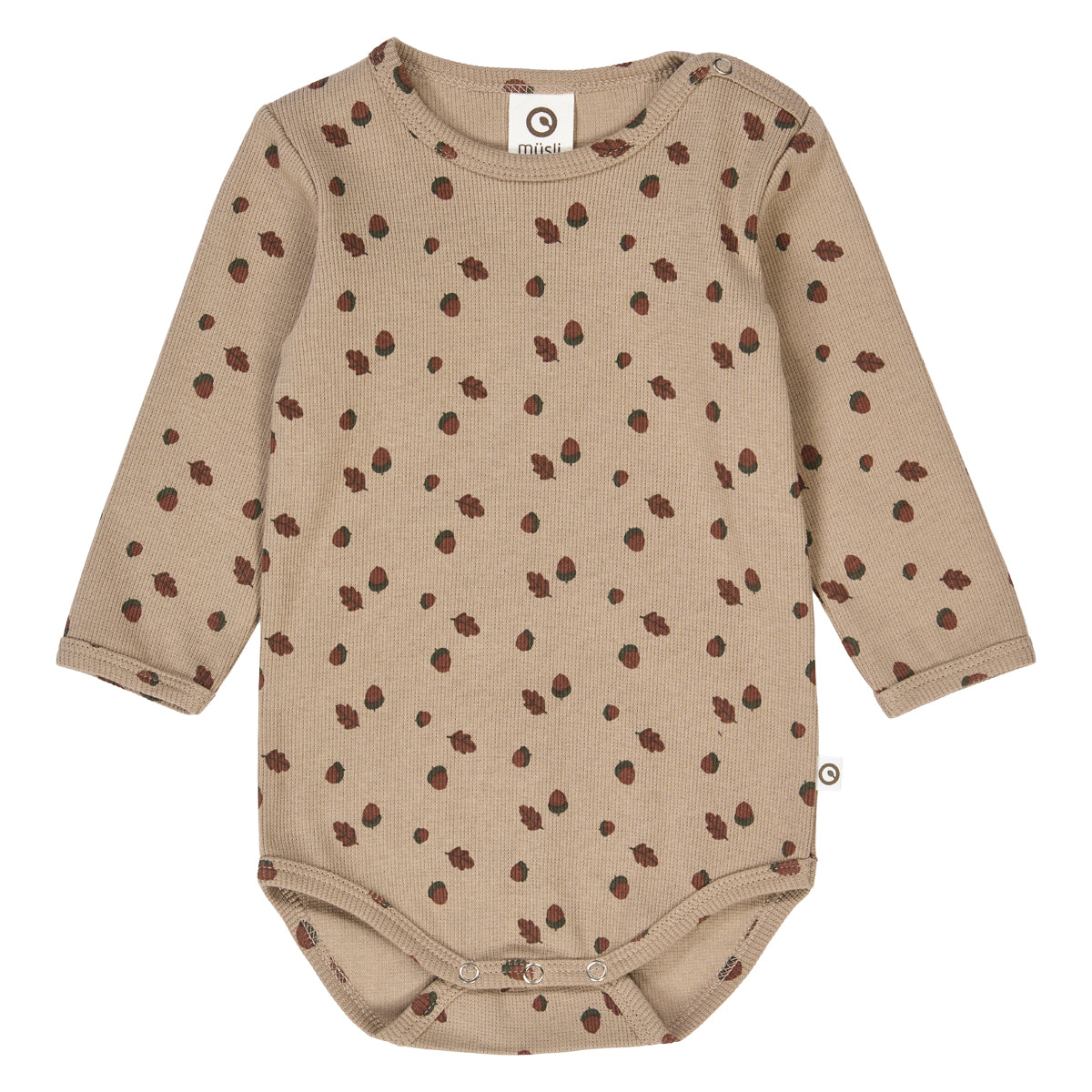 Romper lange mouwen - Acorn - Biologisch katoen - Müsli by Green Cotton voorkant