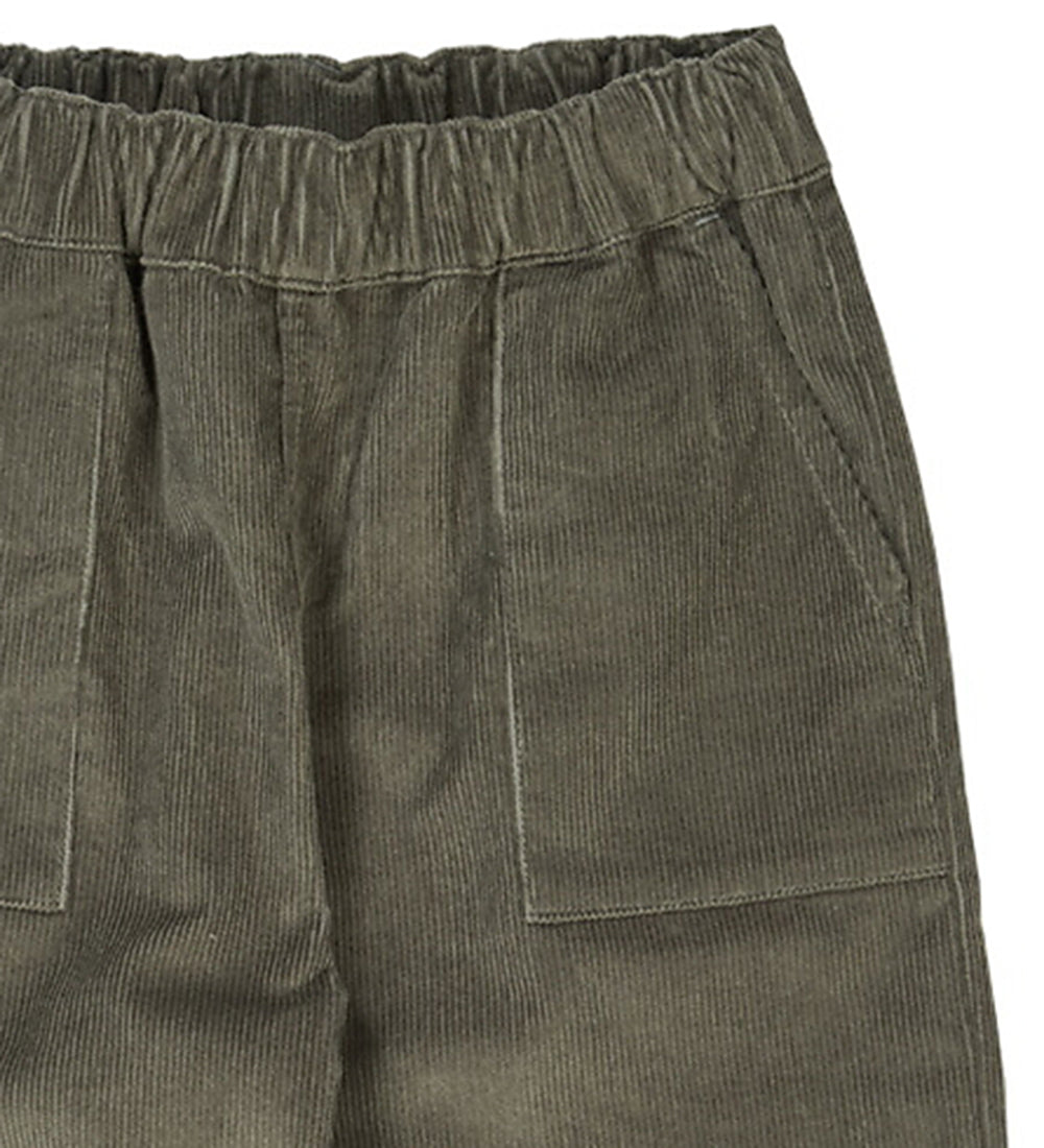 Corduroy broek - Biologisch katoen - Deep green/groen - Musli by Green Cotton zak