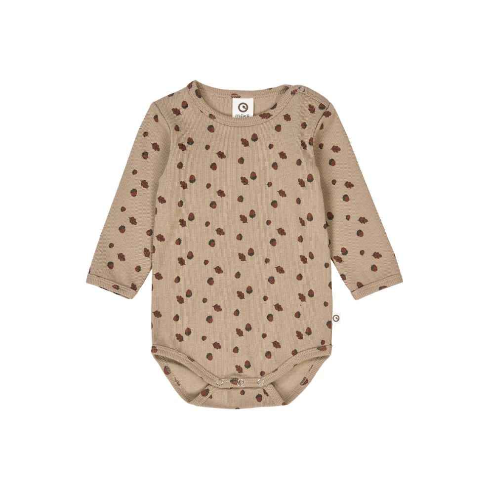 Romper lange mouw - Biologisch katoen - Acorn - Müsli by Green Cotton voor