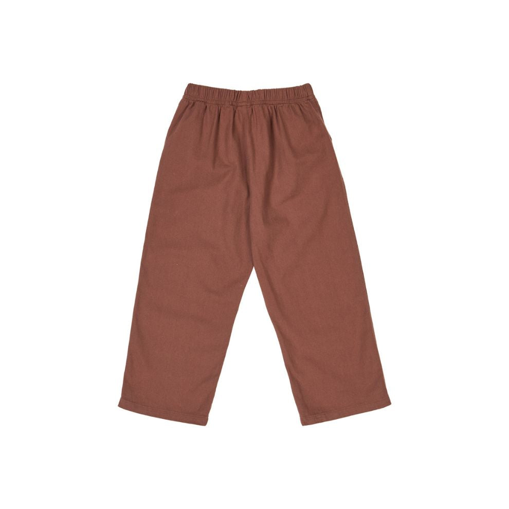 Twill broek - Biologisch katoen - Root/baksteen rood - Müsli by Green Cotton achter
