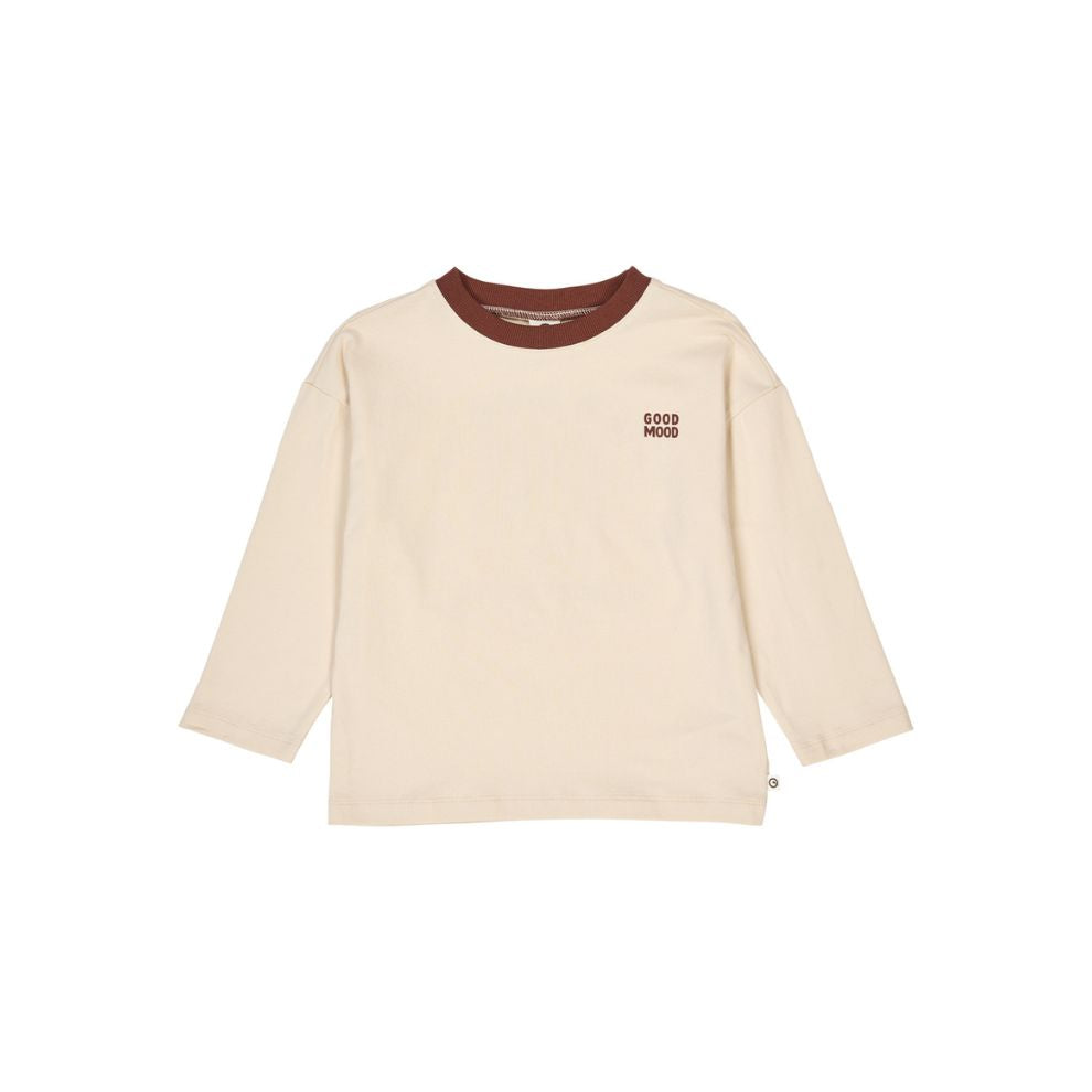 Top lange mouw - Good day - Biologisch katoen - Oak/ecru - Müsli by Green Cotton voor