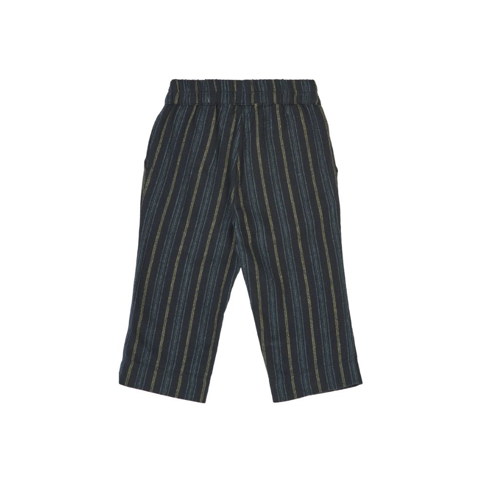 Broek - Woven stripe - Biologisch katoen - Donkerblauw - Müsli by Green Cotton achter