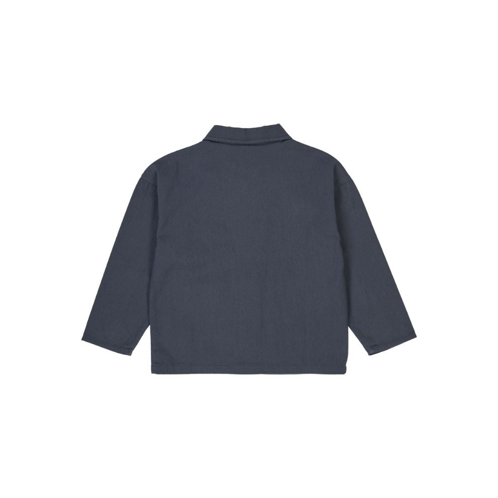 Twill overhemd top - Biologisch katoen - Night blue/donkerblauw - Müsli by Green Cotton achter