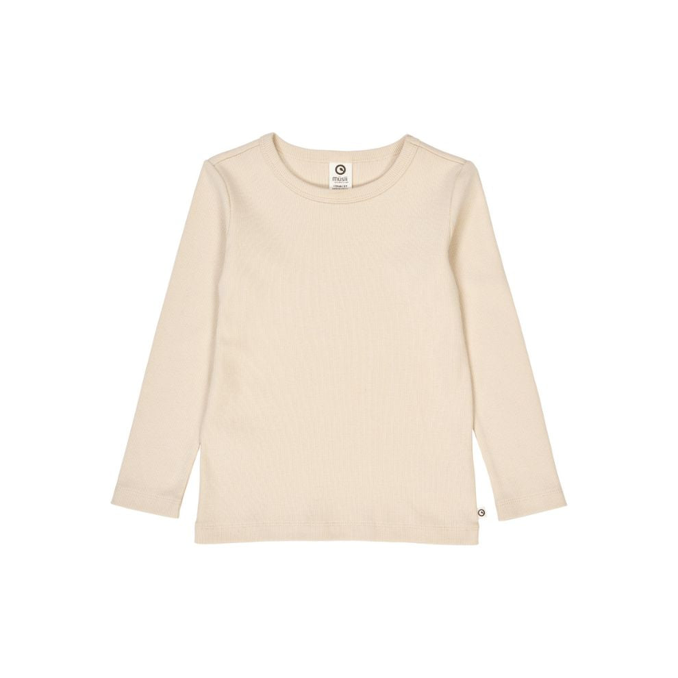 Top lange mouwen - Cozy me - Biologisch katoen - Oak/ecru - Müsli by Green Cotton voor