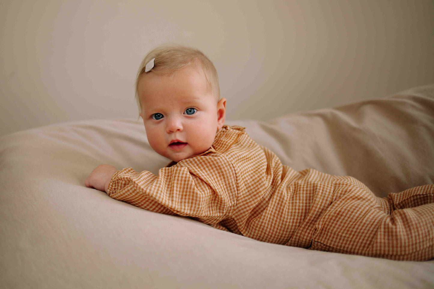 Top Cootje - Linnen/katoen - Brown Square/Bruin - Riffle Amsterdam baby