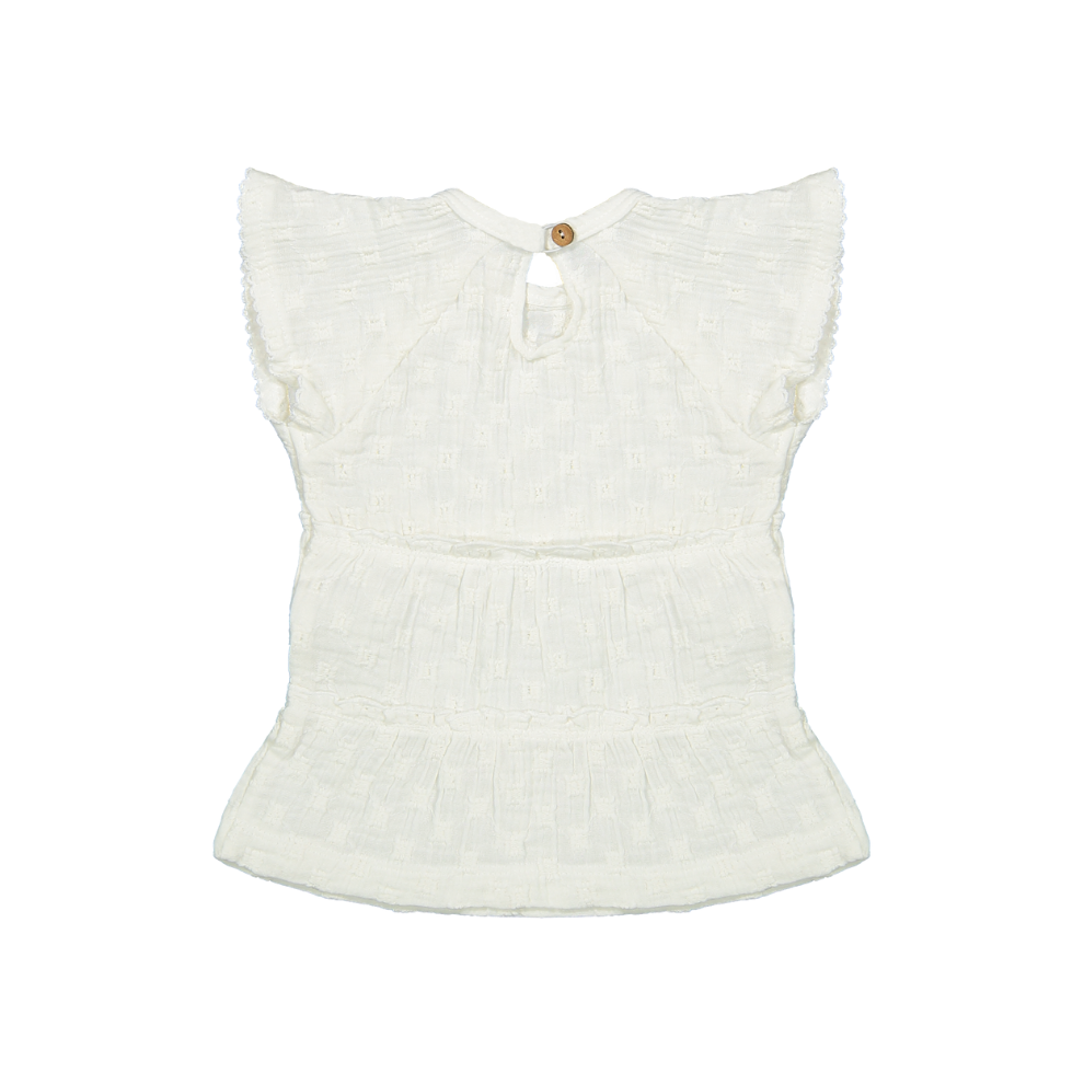 Jurkje Adele - Biologisch katoen - Woven white embroidery - Riffle Amsterdam achter