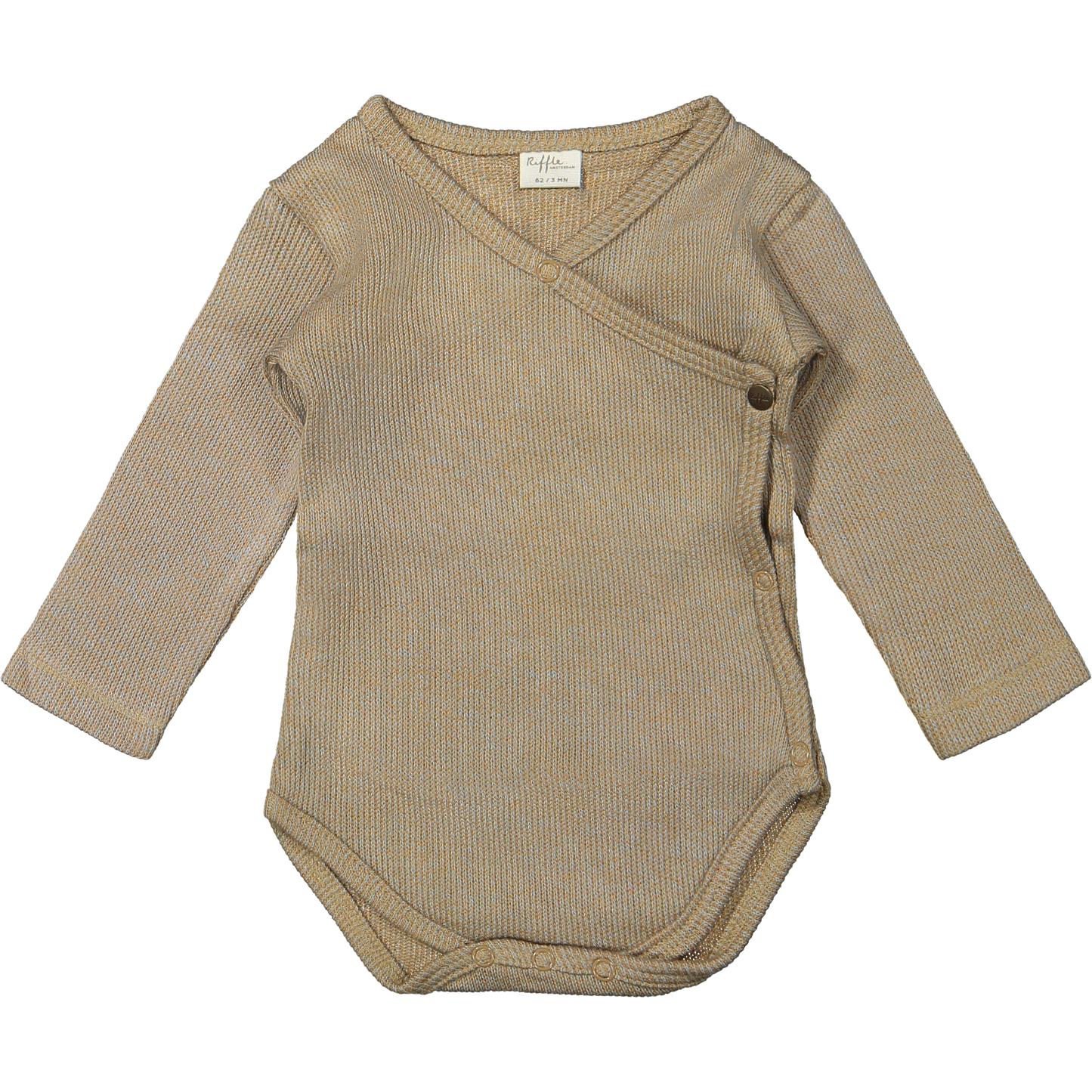 Overslag romper - Lasse - Biologisch katoen - Knitted combo blue - Riffle Amsterdam