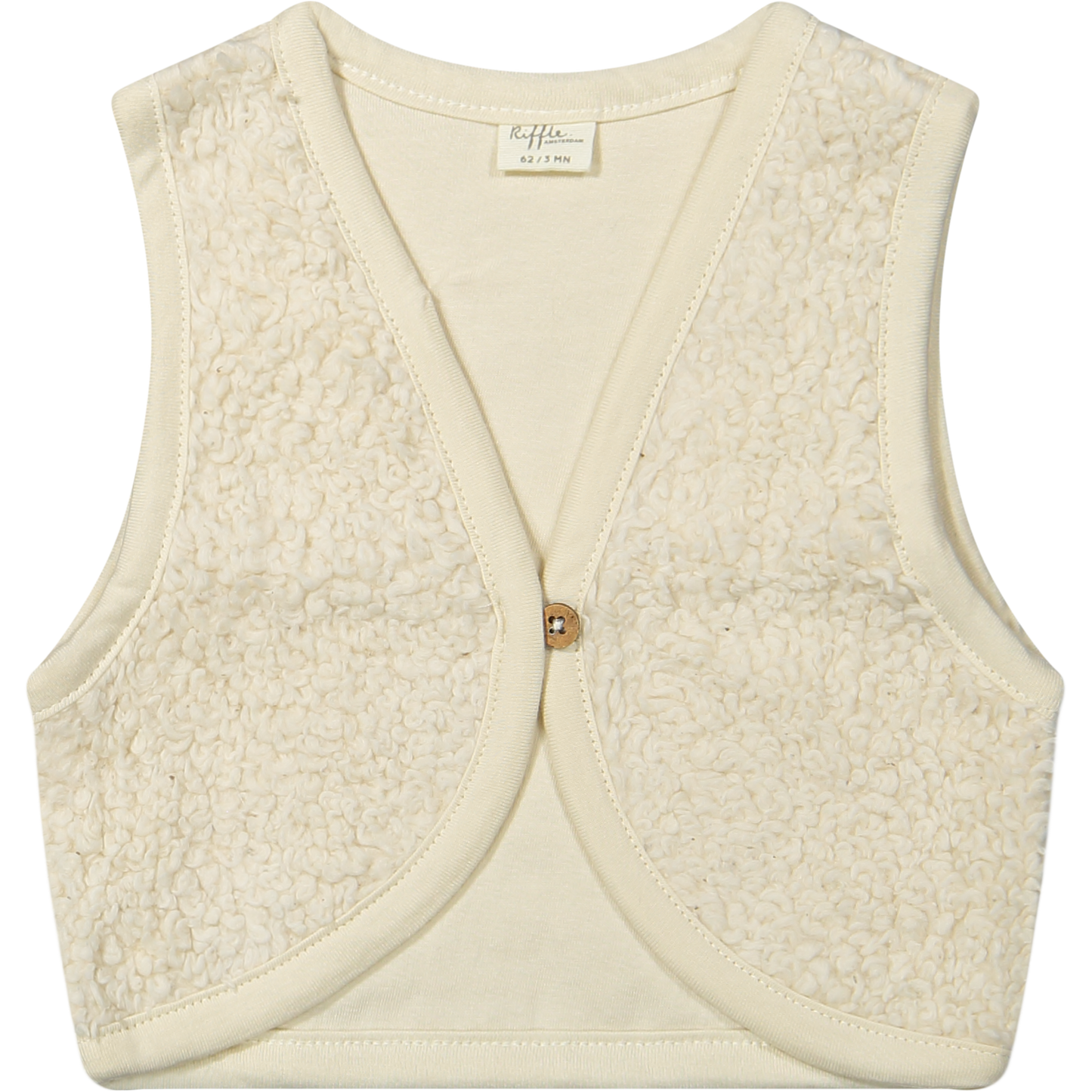 Gilet Babou - Tedyy off white/wit - Biologisch katoen - Riffle Amsterdam product
