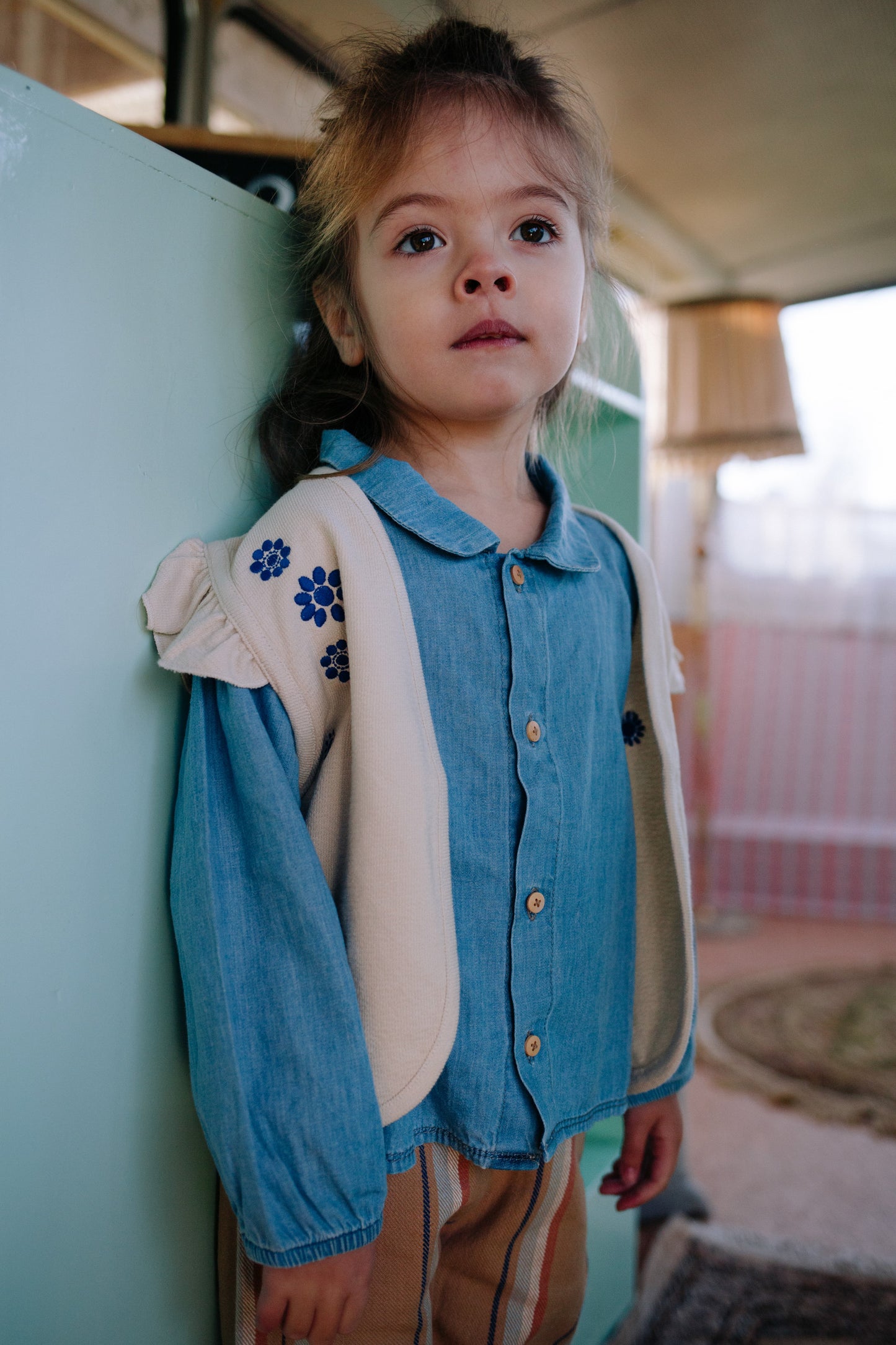 Blouse Carlo - Denim - Katoen - Riffle Amsterdam kind
