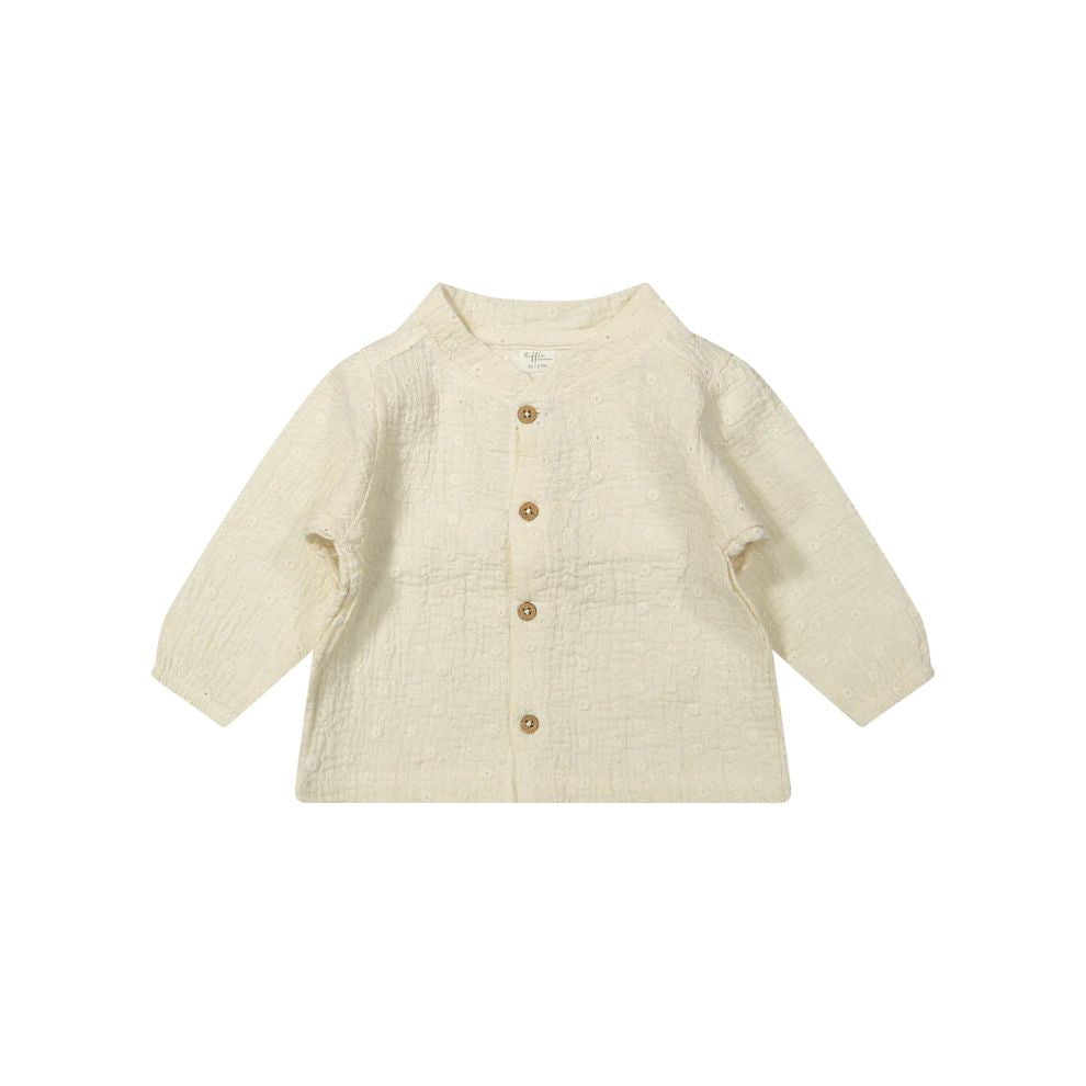 Blouse Cleo - Biologisch katoen - Wit geborduurd/embroidery - Riffle Amsterdam