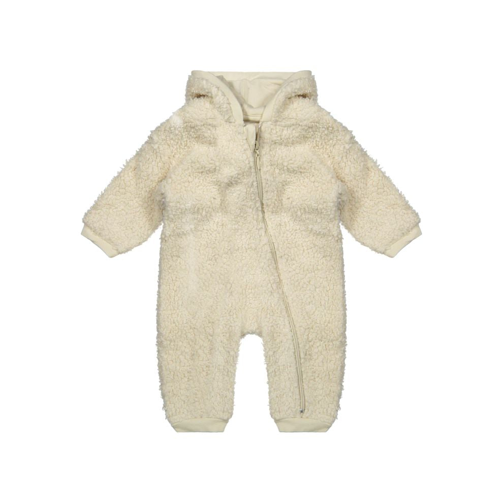 Jumpsuit Senna - Biologisch katoen - Teddy off white/ecru - Riffle Amsterdam voor