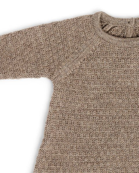 Gebreid jurkje - Merino wol - Nature/bruin - Smallstuff close