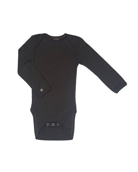 Romper merino wol - Bruin - Lange mouw - SmallStuff