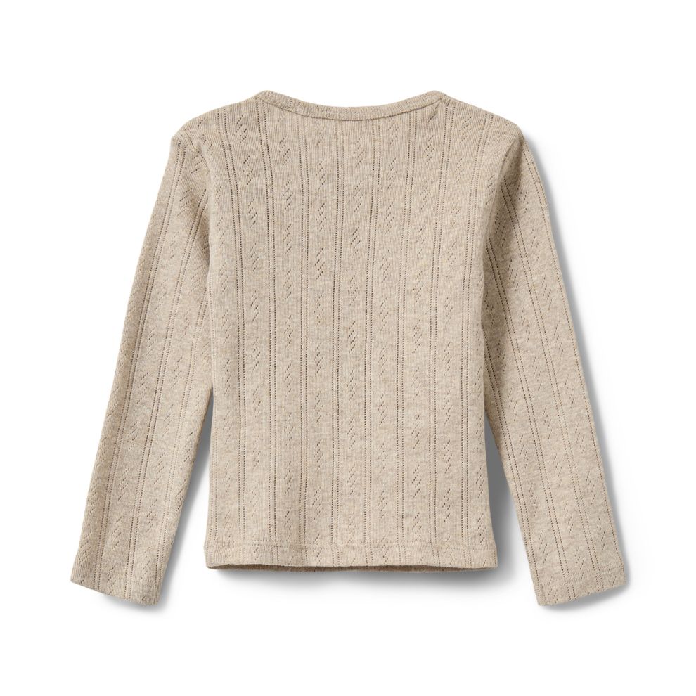 Top lange mouw Petricia - Biologisch katoen - Beige - Sofie Schnoor achterkant
