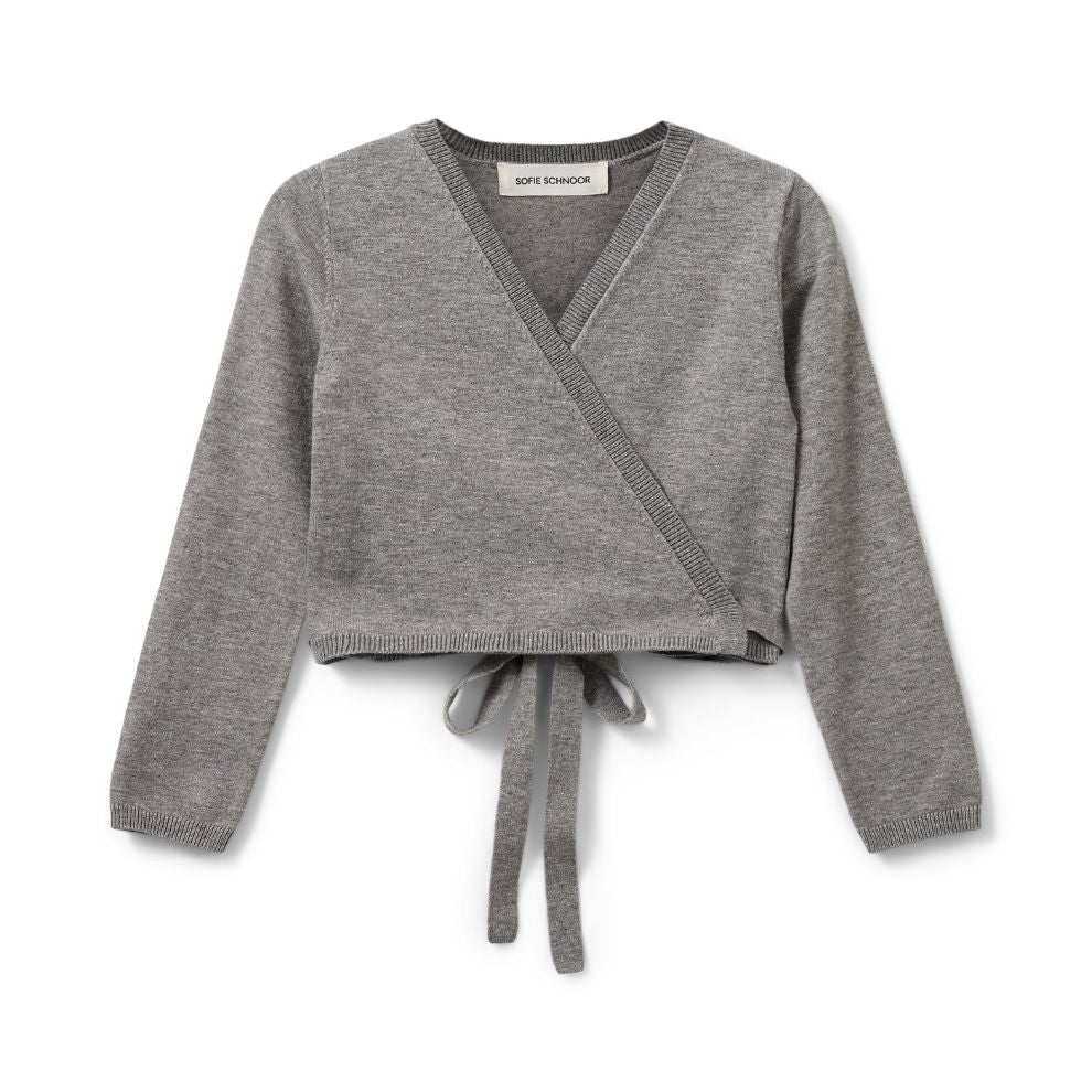 Overslag vest Gracy - Grijs - Sofie Schnoor voorkant