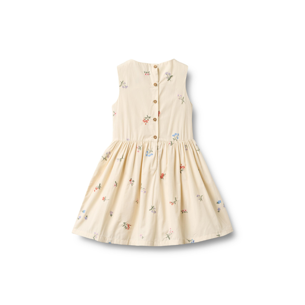 Jurkje - Dress Thelma - Biologisch katoen - Ivory/Creme - Wheat achter