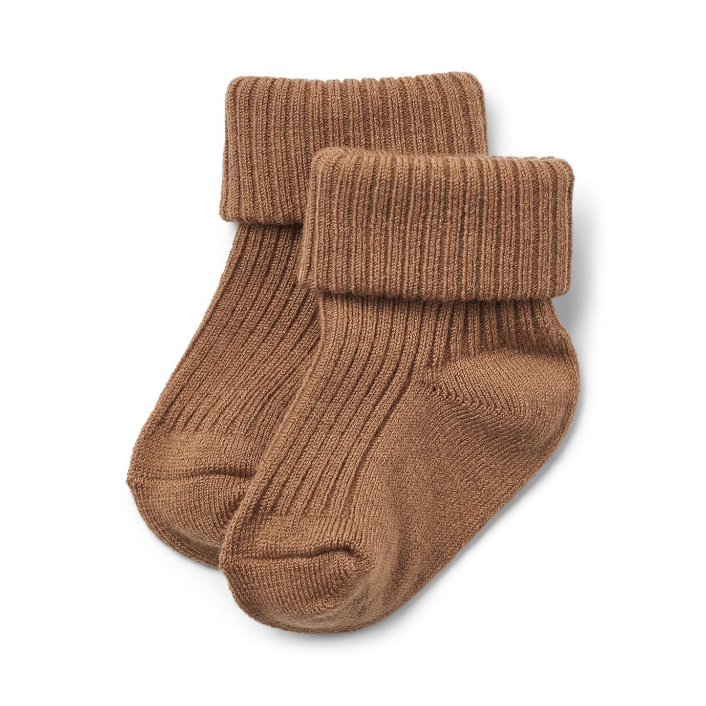 Wollen sokken rib - Ziggy - 2 paar - Caramel/beige - Wheat caramel