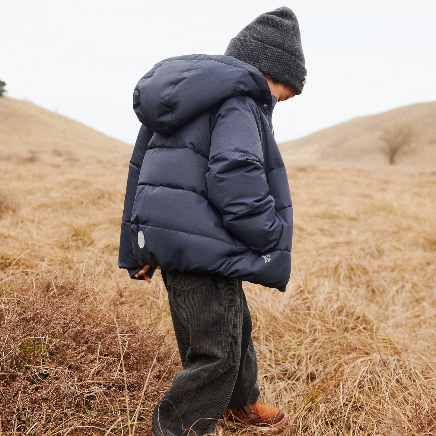 Corduroy broek James - Wide fit - Biologisch katoen - Black sea/zwart - Wheat kind