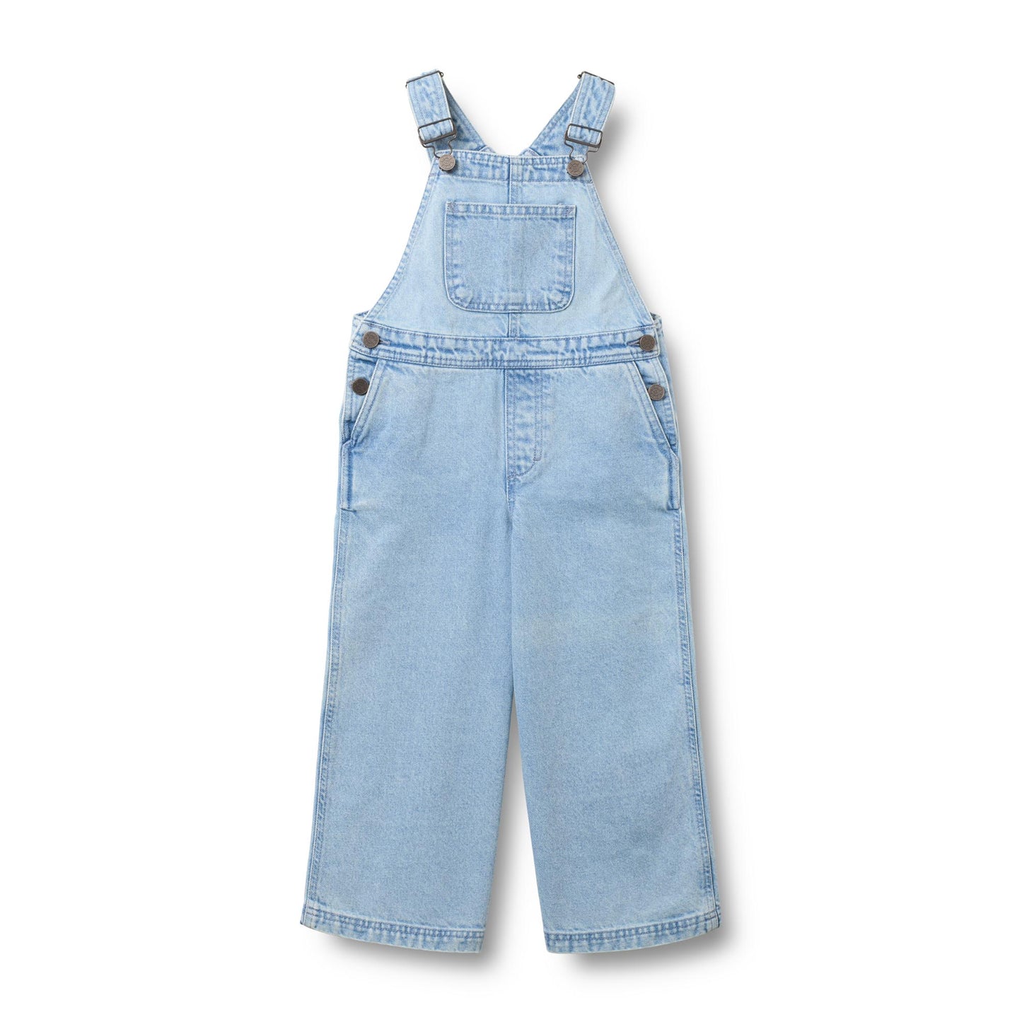 Spijker tuinbroek Marley - Biologisch katoen - Light blue/lichtblauw - Wheat voorkant