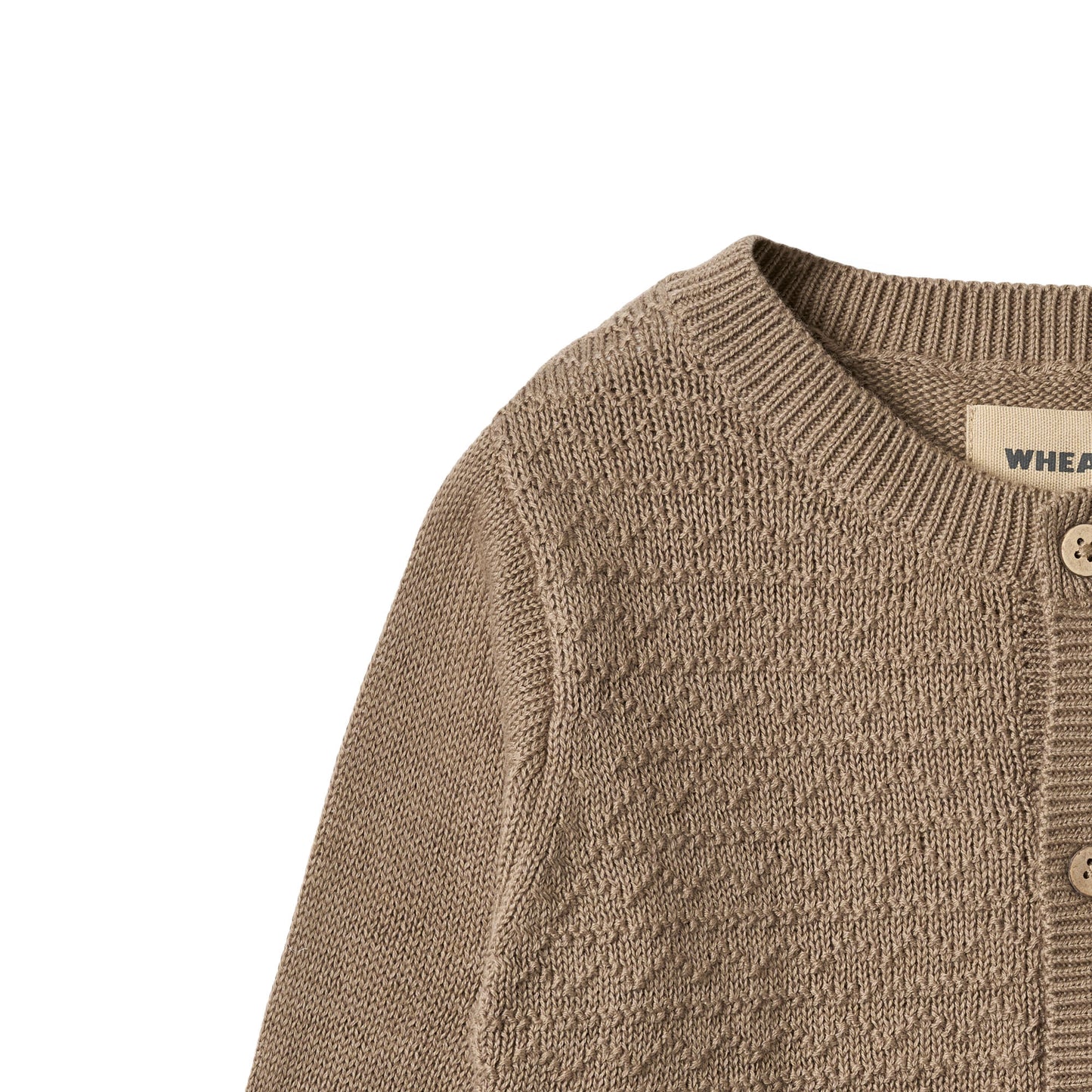 Vest Bjørn - Biologisch katoen - Beige stone - Wheat close up