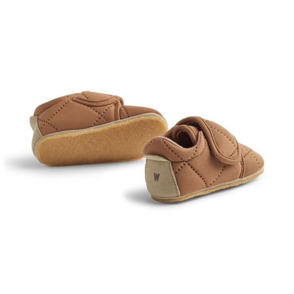 Binnenschoen Sasha - Biologisch katoen - Hazel/bruin - Wheat zool