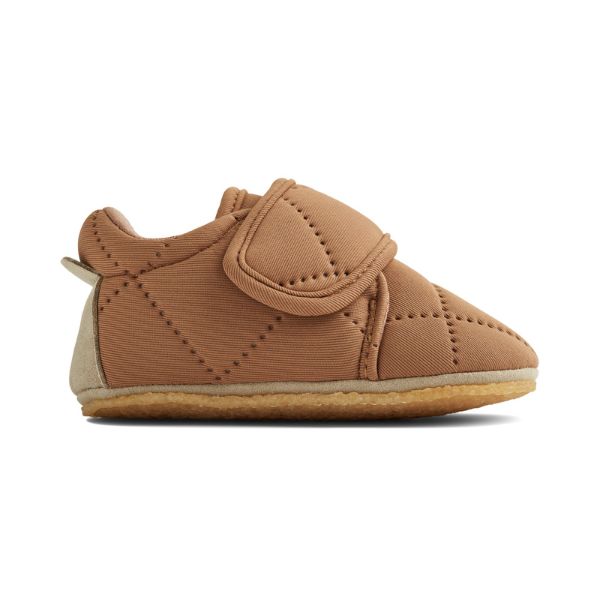 Binnenschoen Sasha - Biologisch katoen - Hazel/bruin - Wheat zijkant