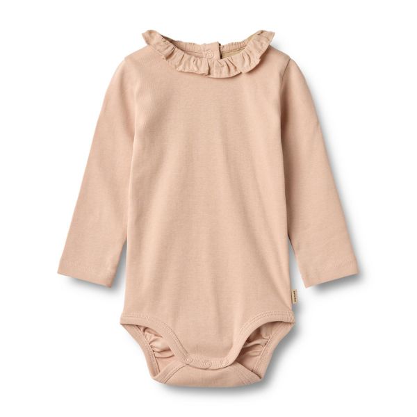 Romper lange mouw Ena - Biologisch katoen - Rose dust/roze - Wheat voorkant