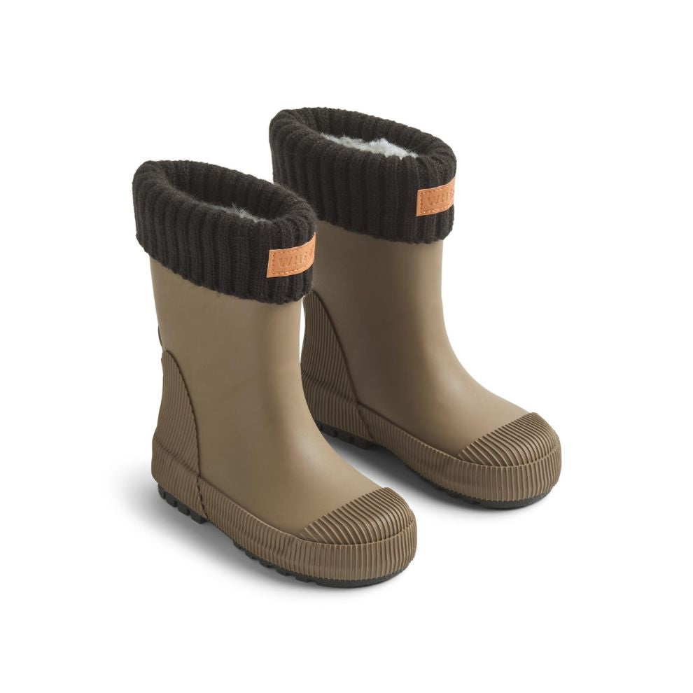 Thermo regenlaarsjes - Natuurlijk rubber - Dry wood - Wheat paar