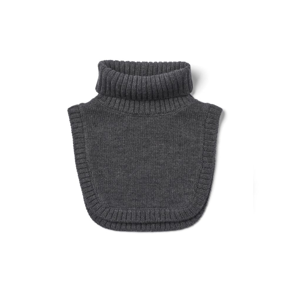 Nekwarmer kind Essen - Merino wol - Charcoal melange - Wheat product