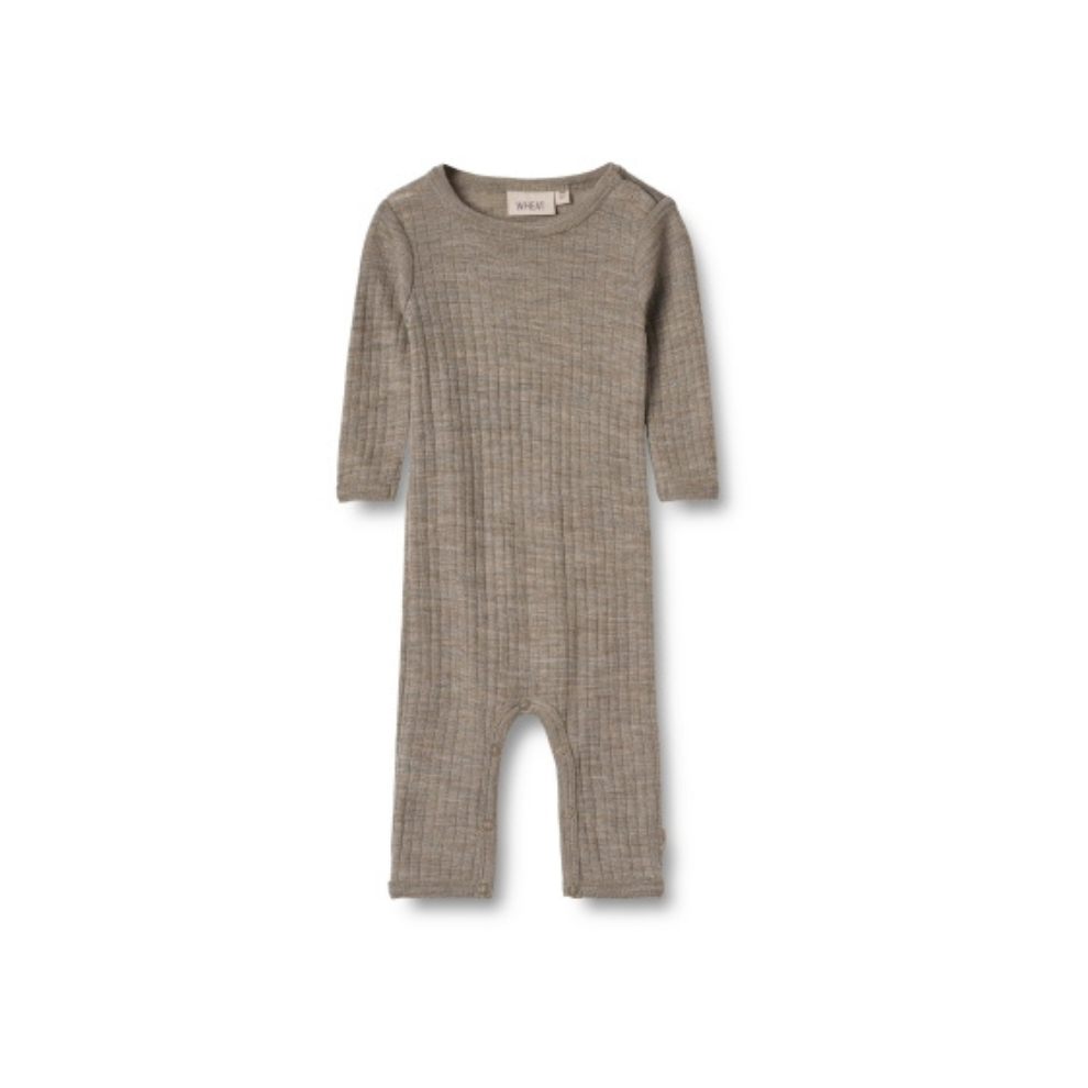Boxpakje - Merino wol/zijde - Khaki Melange - Wheat voor