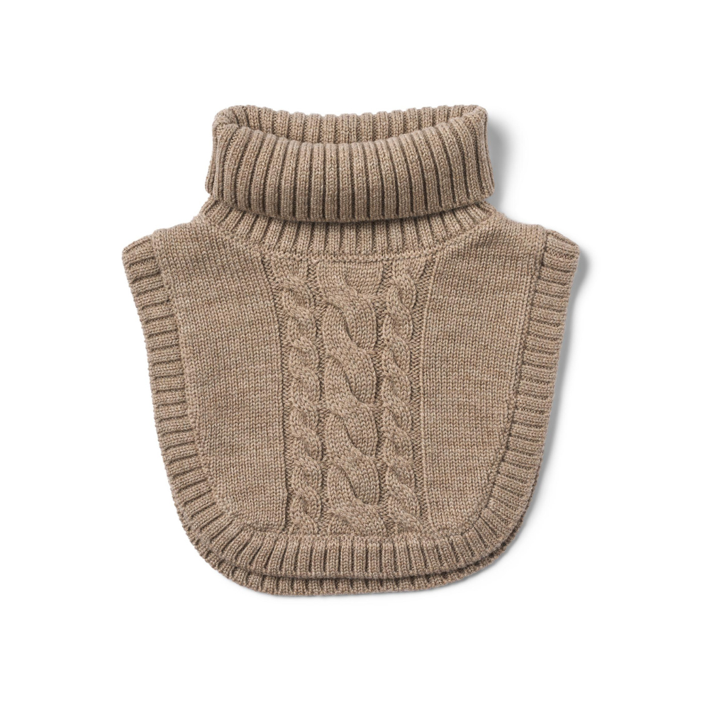 Nekwarmer Softo - Merino wol - Grey camel/beige - Wheat product