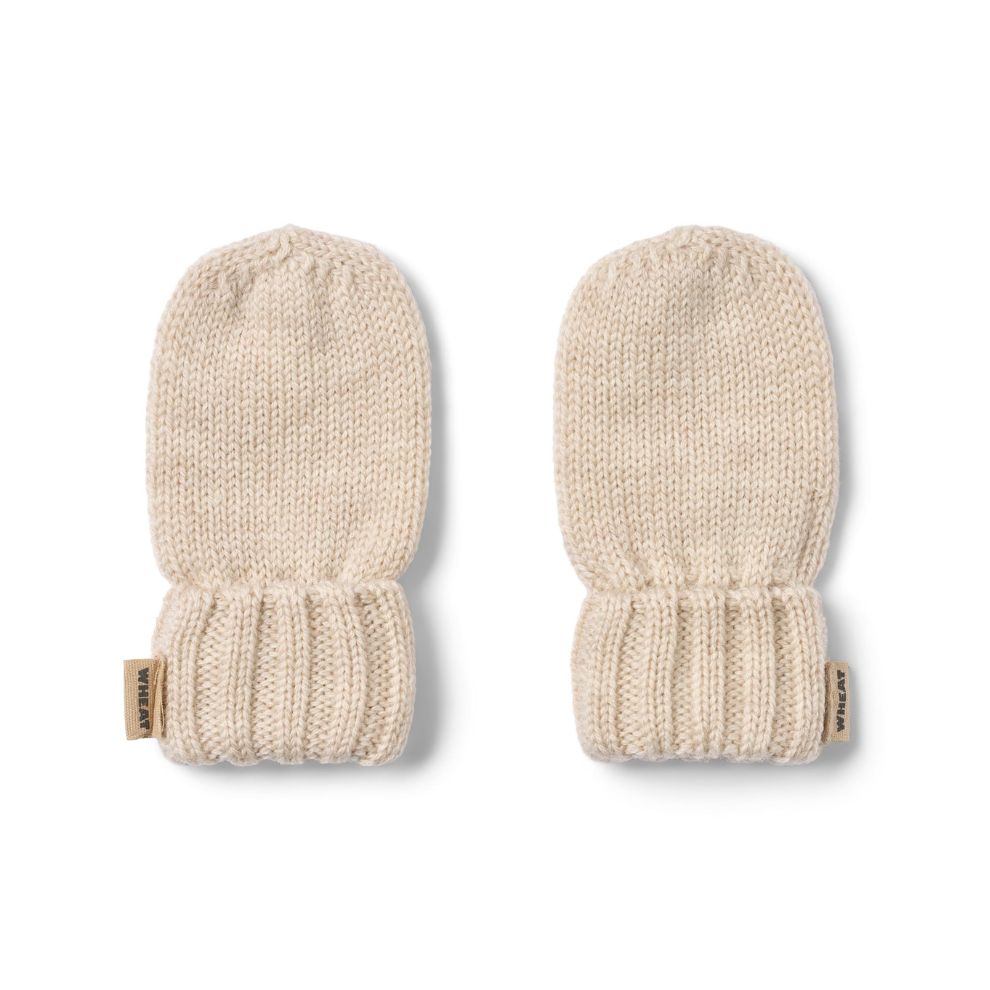 Baby wanten Lilloa - Merino wol - 0-12 maanden - Off white - Wheat achterkant