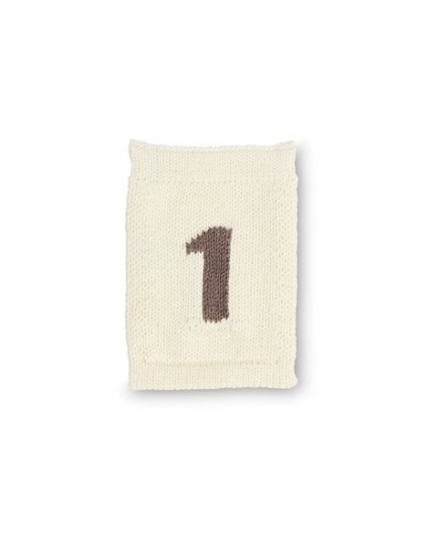 Gebreide nummer vlaggetjes - Knitted Numbers - Natuur tinten - SmallStuff