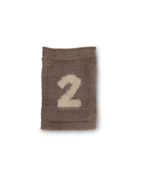 Gebreide nummer vlaggetjes - Knitted Numbers - Natuur tinten - SmallStuff - productfoto - afbeelding 2