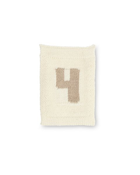 Gebreide nummer vlaggetjes - Knitted Numbers - Natuur tinten - SmallStuff