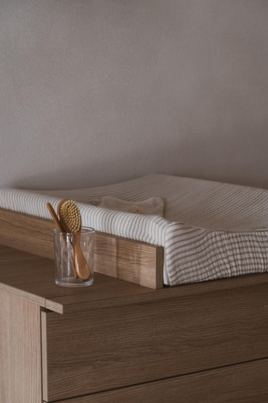Muslin Changing Pad Cover - 70x50cm - Natural Collection - Quax