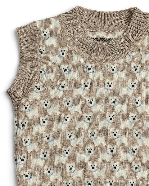 Gebreide spencer hondjes - Nature Melange Dogs – 100% merinowol - SmallStuff