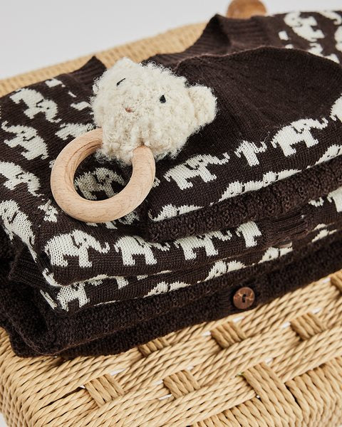 Spencer Olifantjes - Merino wol - Donkerbruin - Smallstuff