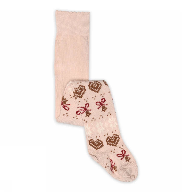 Chrissy Tights – Rose Dust – Katoenen kindermaillot – Kerstpatroon – MP Denmark
