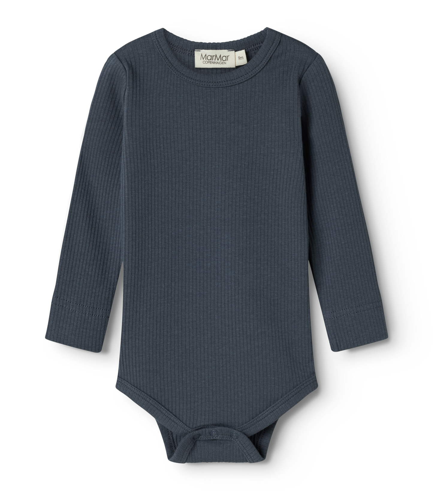MarMar Copenhagen - Plain Body Modal - Baby Romper met lange mouwen - Blue