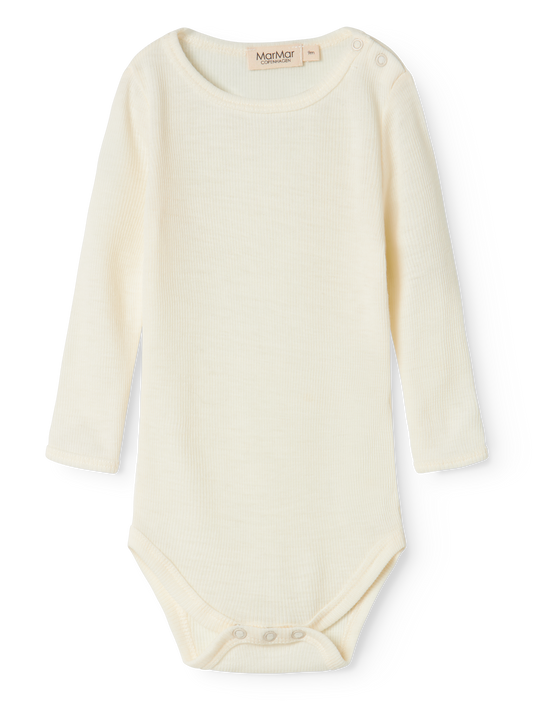 MarMar Copenhagen - Bense Wool Rib Romper - 100% merinowol - Natural