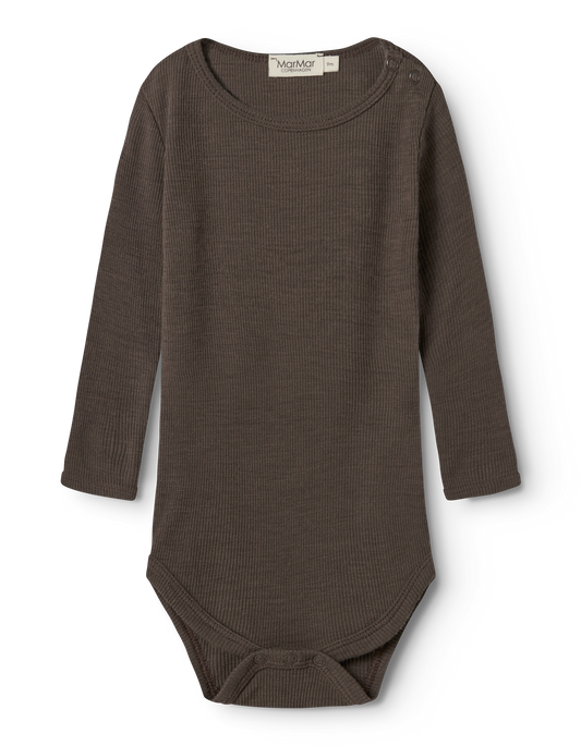 MarMar Copenhagen - Bense Wool Rib Romper - 100% merinowol - Terre
