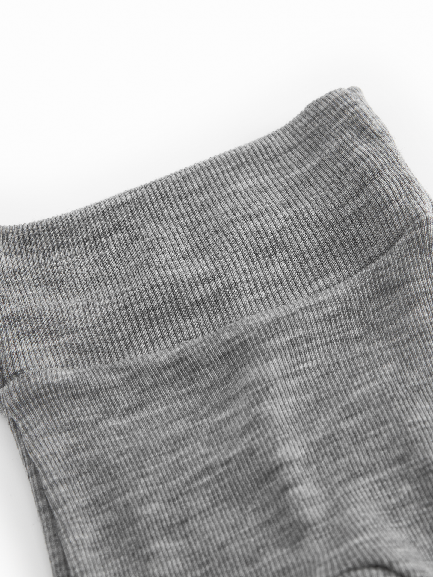 MarMar Copenhagen - Piva Wool Rib Pants - Baby broekje 100% merinowol - Grey melange