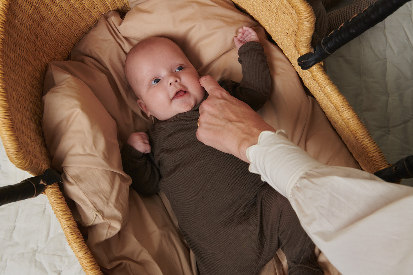 Boxpakje Rubetta - Merino wol - Wool Rib Romper - Terre - MarMar Copenhagen